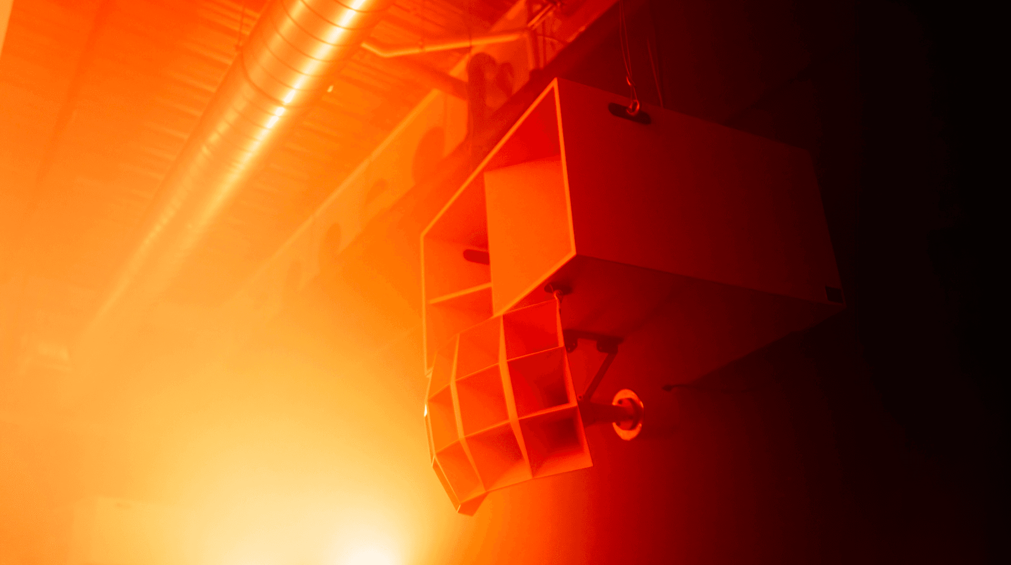 Amber's sound system and speakers inside the venue.